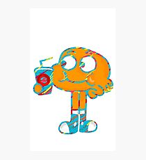 Colorful Doodle Darwin - The Amazing World of Gumball Photographic Print
