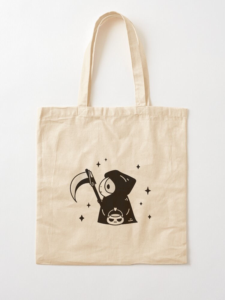 Alternate view of Bubu the Guinea pig, Little Grim Reaper Tote Bag