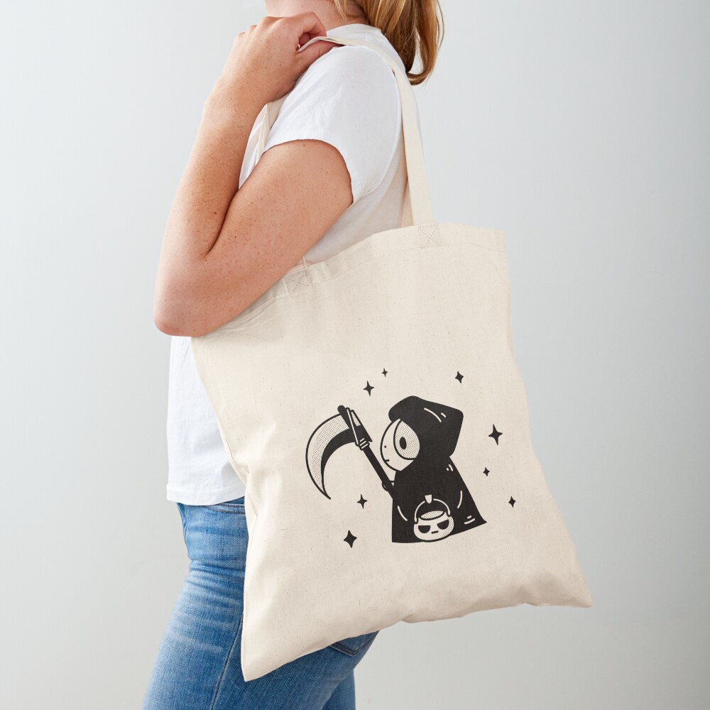 Bubu the Guinea pig, Little Grim Reaper Tote Bag