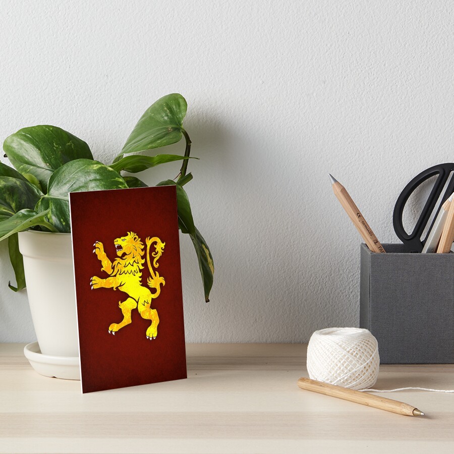 Lion Rampant Art Board Print