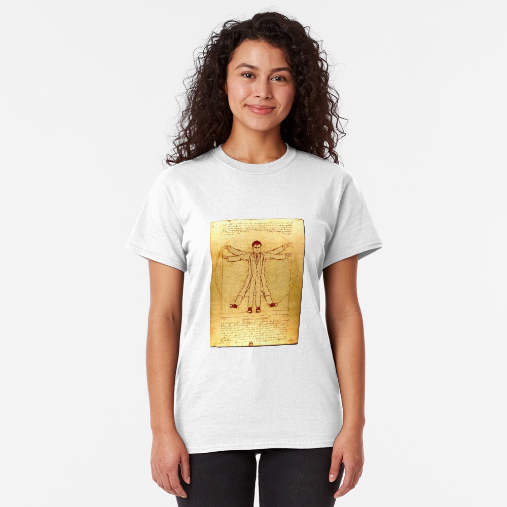 Da Vinci's Vitruvian Timelord Classic T-Shirt