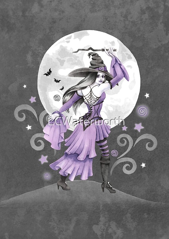 "Purple Witch" by LCWaterworth Redbubble