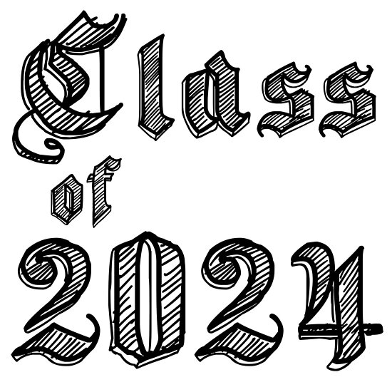 "CLASS OF 2024" Poster by atomicseasoning Redbubble