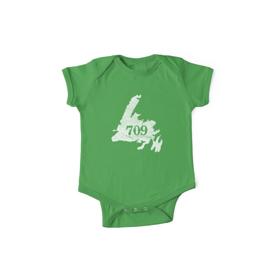 709 Area Code Nfld Newfoundland And Labrador Clothing Shirts Baby One Piece By Saltwaterore Redbubble