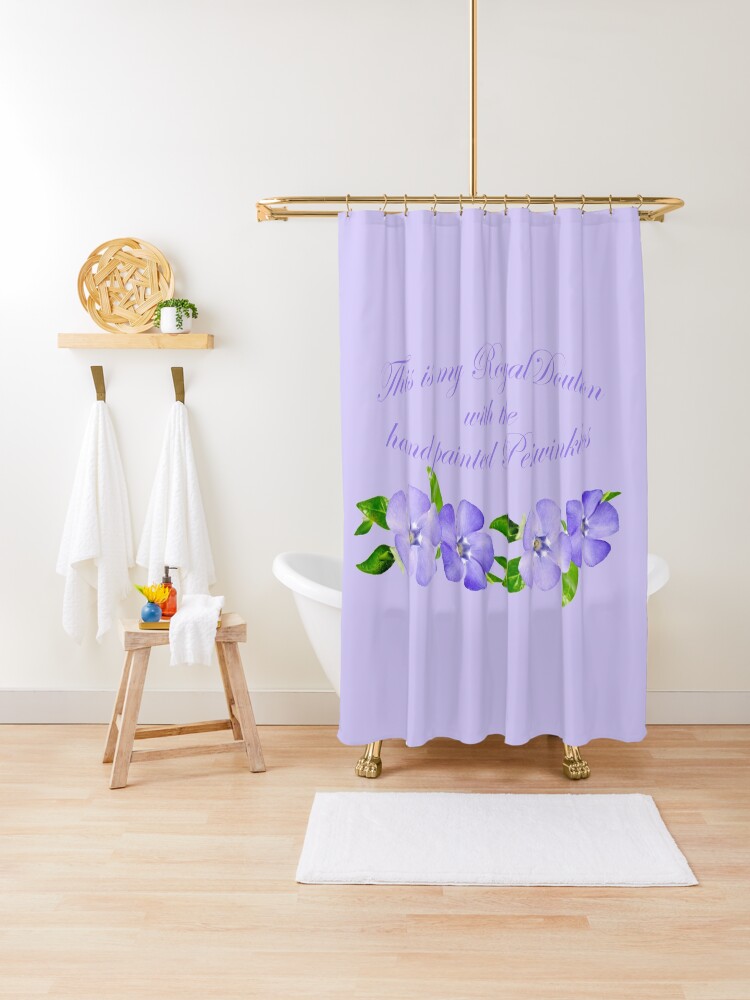 Royal Doulton With Hand Painted Periwinkles Shower Curtain By