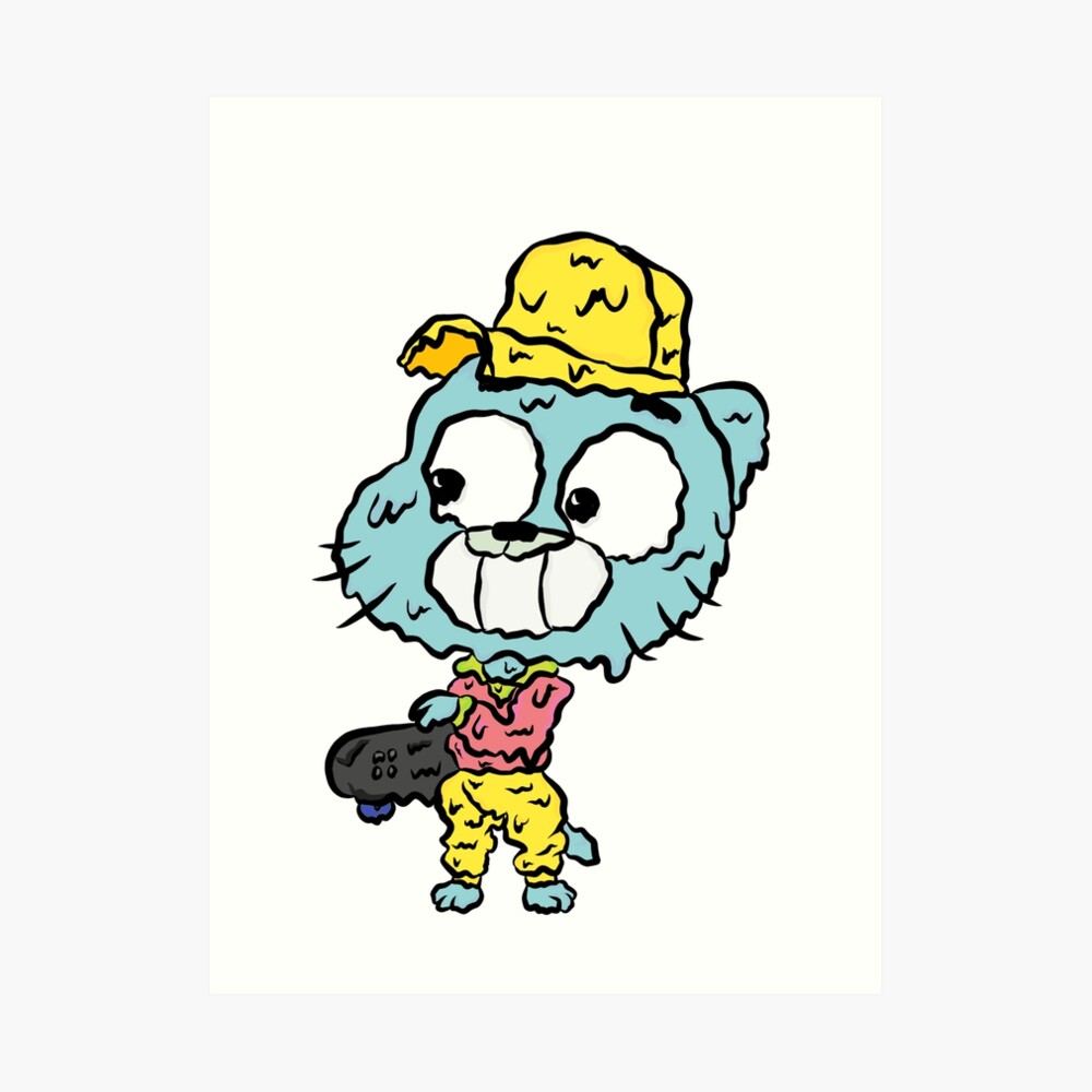 Skater Gumball - The Amazing World of Gumball Art Print