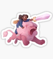 Connie and Lion Sticker
