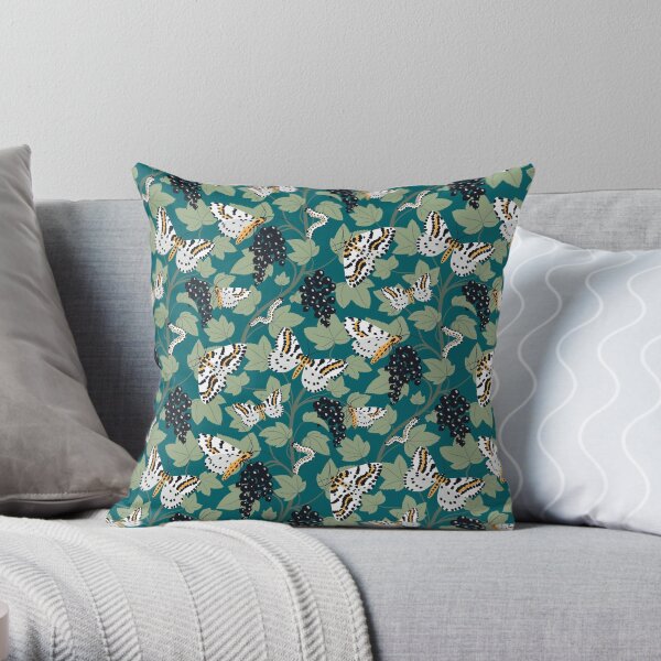 Magpie moths Throw Pillow