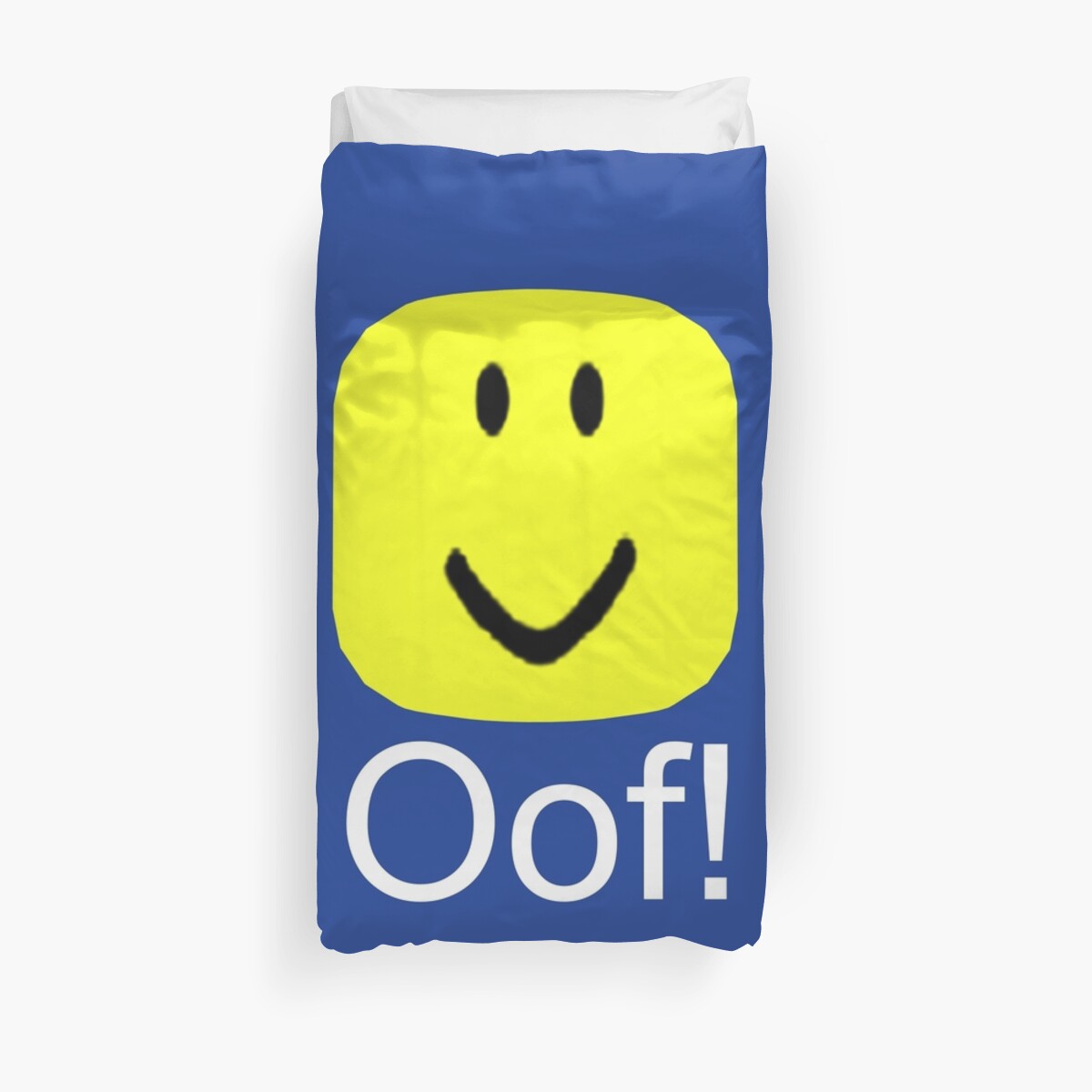 Roblox Oof Noob Big Head Duvet Cover By Smoothnoob Redbubble