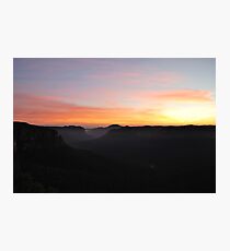 The Grose Valley. 21-11-10. 5.40am Photographic Print