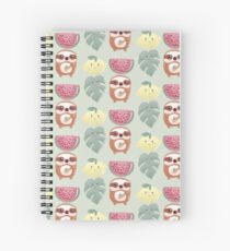 Sloth pattern Spiral Notebook