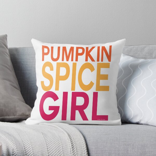 Pumpkin Spice Girl Throw Pillow