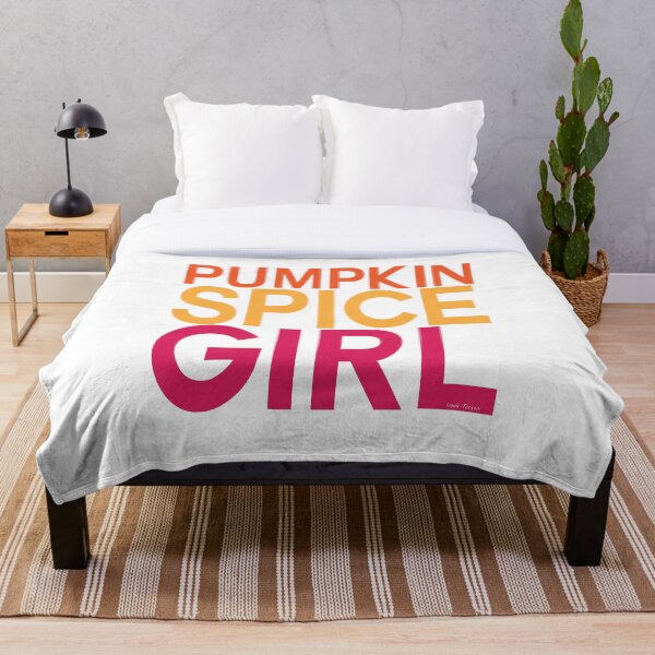 Pumpkin Spice Girl Throw Blanket