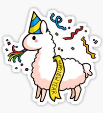 Happy New Year Llama Sticker