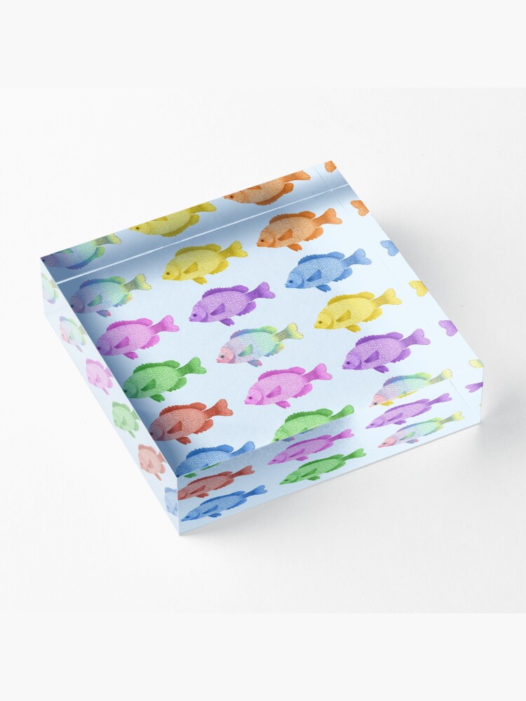 Vista alternativa de Bloque acrílico Peces multicolores