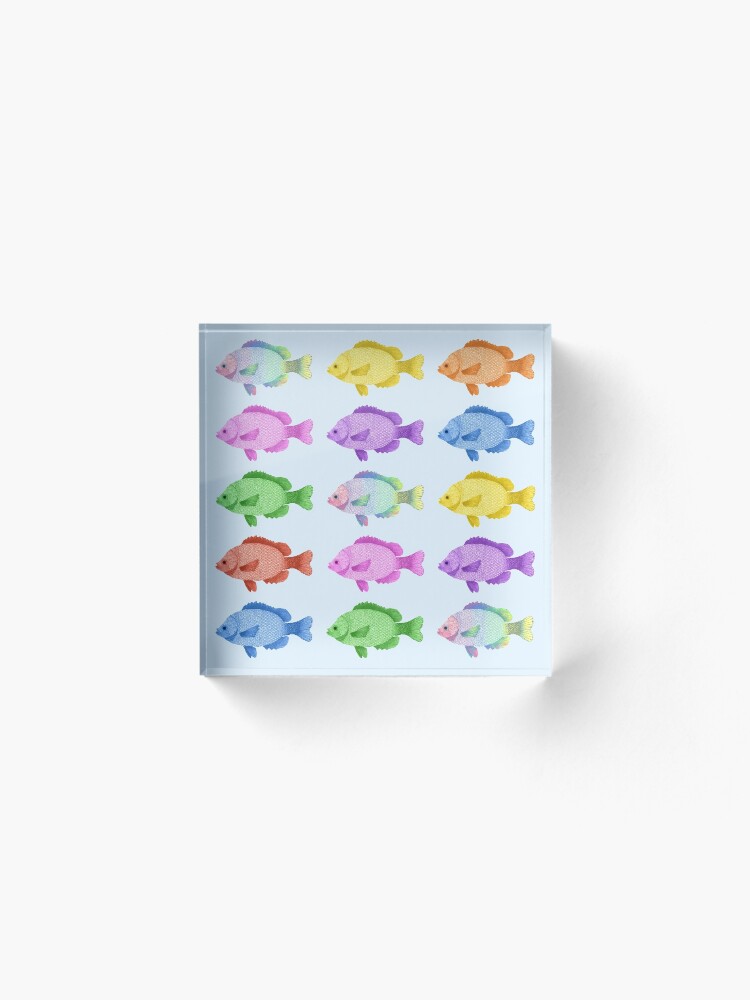 Vista alternativa de Bloque acrílico Peces multicolores