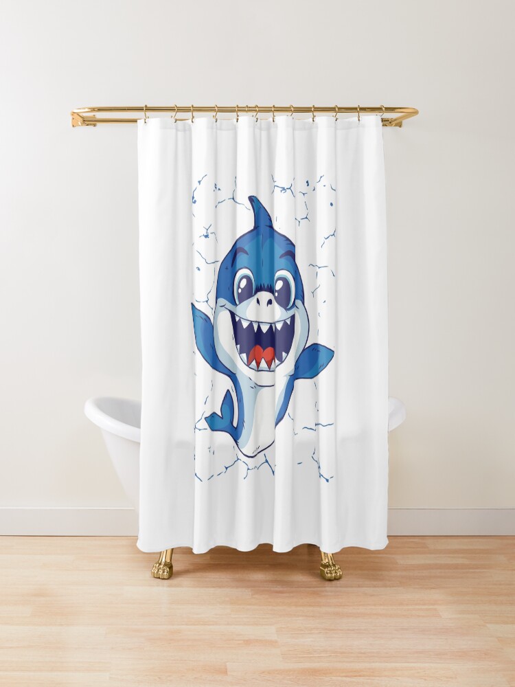 "Baby shark" Shower Curtain by TShirTeam Redbubble