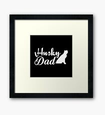 Dad-Husky dad Framed Print
