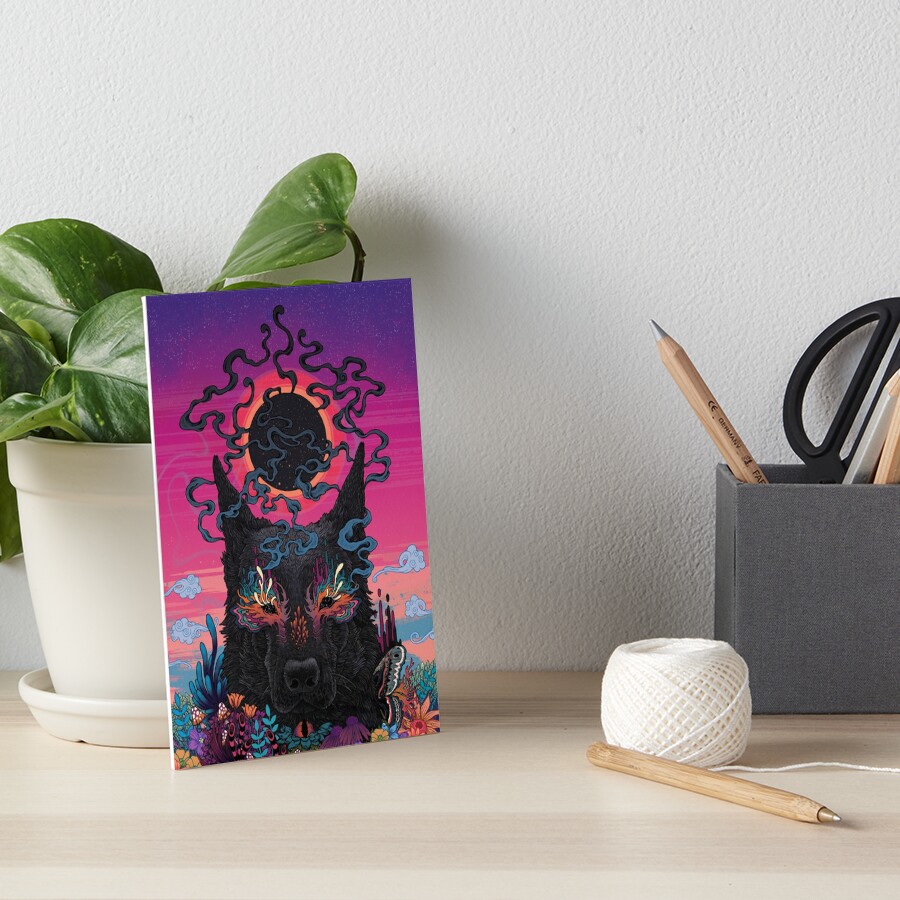 Black Eyed Dog Art Board Print