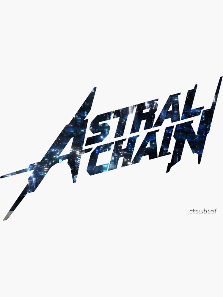 Astral Chain Logo - Cityscape Background by stewbeef