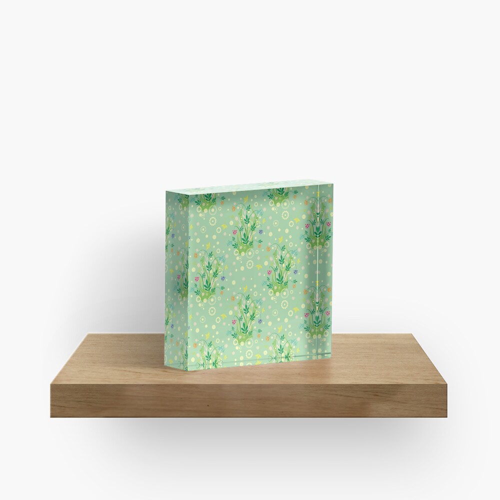 Decorative products with floral ornament. Acrylic Block