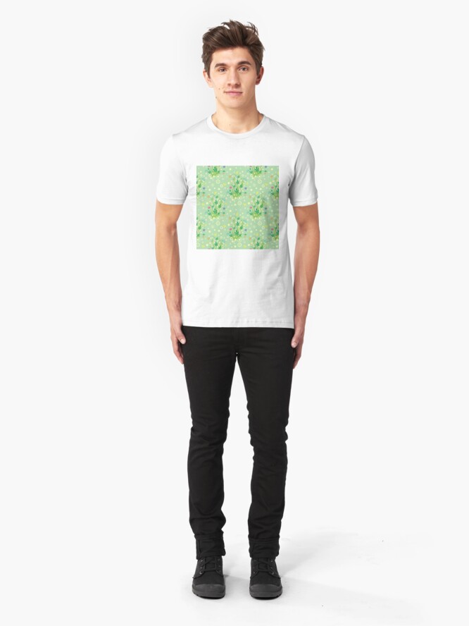 Alternate view of Decorative products with floral ornament. Slim Fit T-Shirt