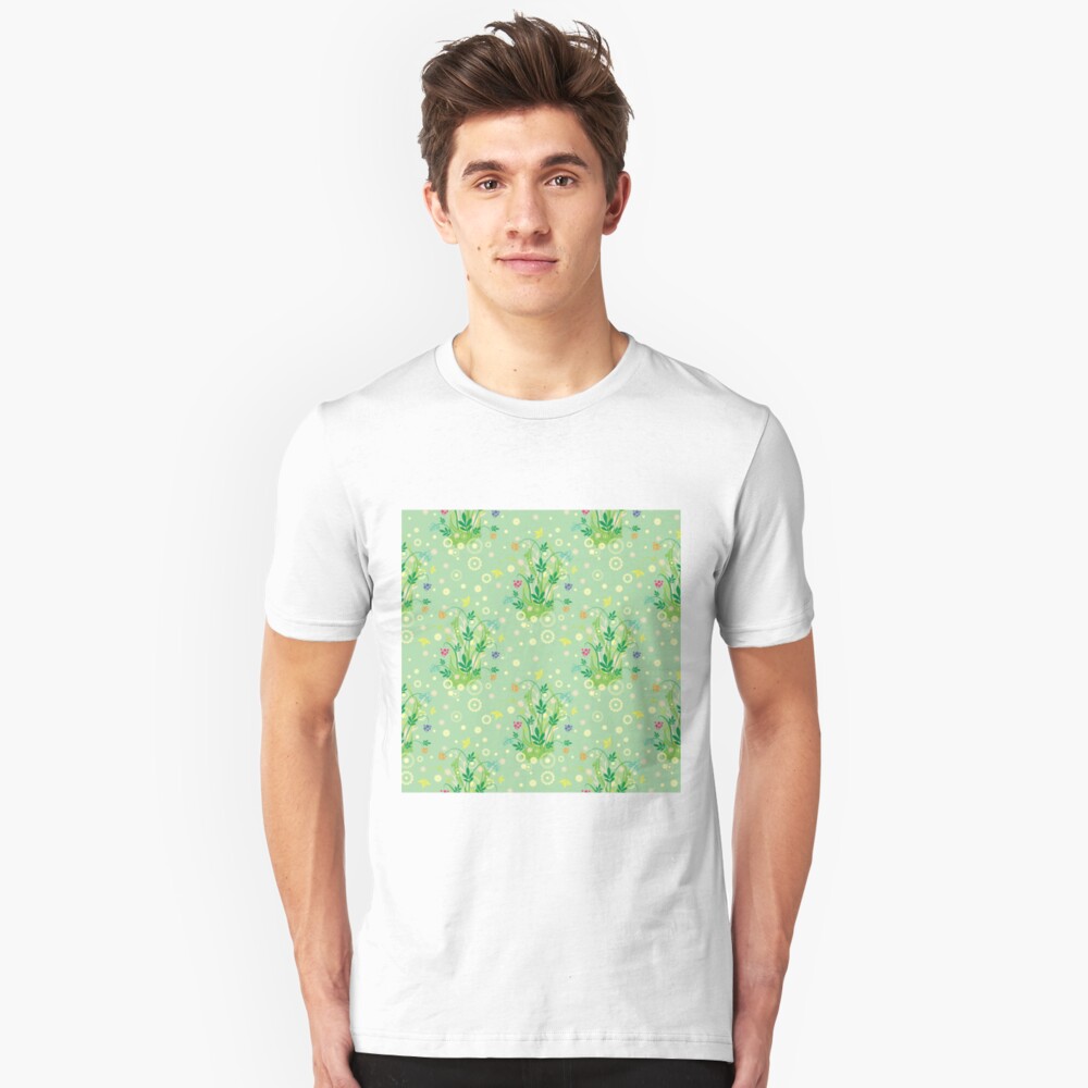 Decorative products with floral ornament. Slim Fit T-Shirt