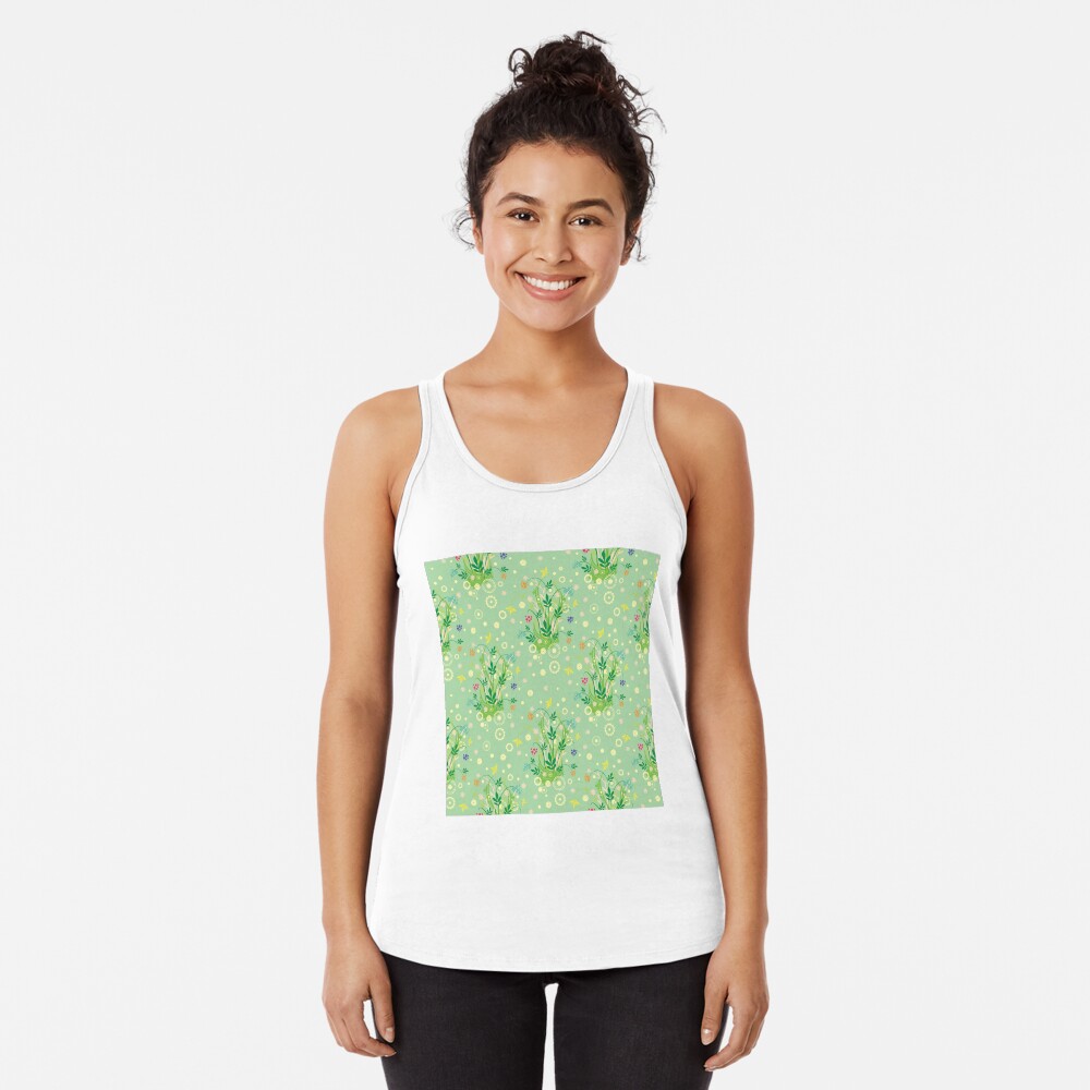 Decorative products with floral ornament. Racerback Tank Top