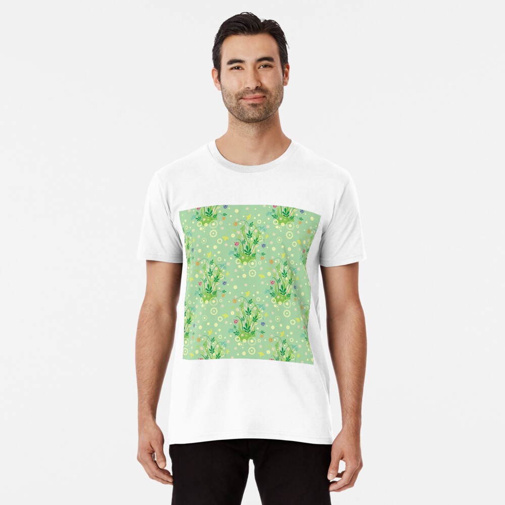 Decorative products with floral ornament. Premium T-Shirt