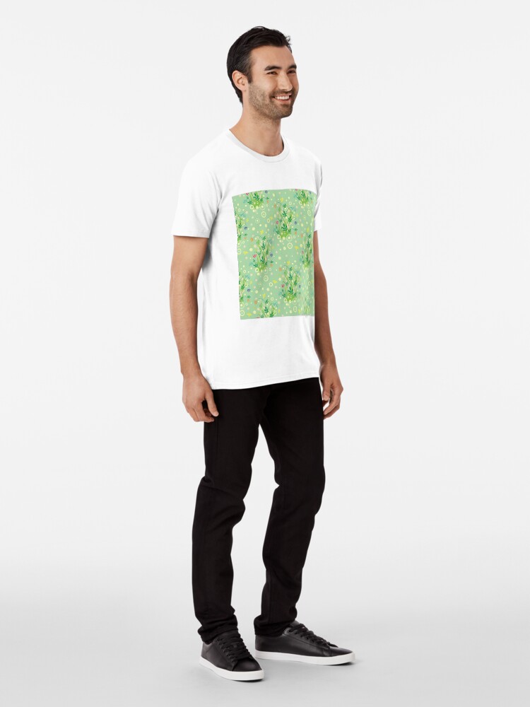 Alternate view of Decorative products with floral ornament. Premium T-Shirt