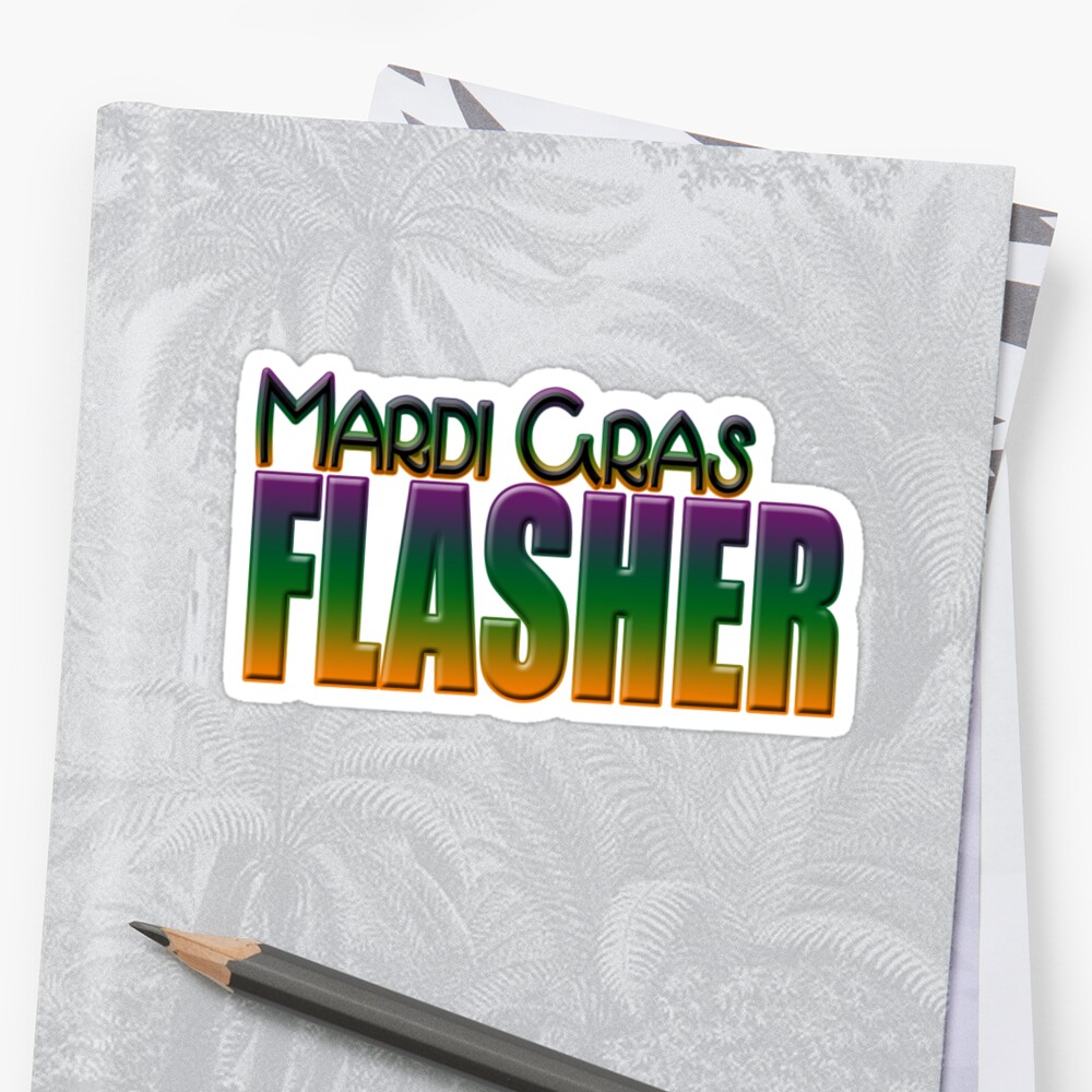 mardi gras sticker etsy