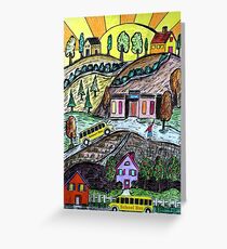 School Bus Days Greeting Card