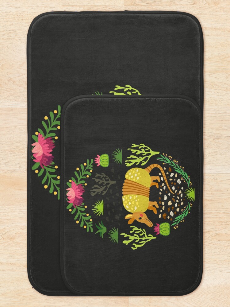 Alternate view of Yellow armadillo Bath Mat