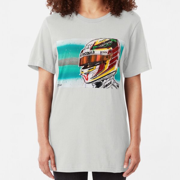 Lewis Hamilton F1 graffiti painting by DRAutoArt Slim Fit T-Shirt