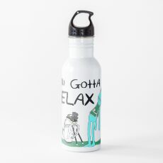 Mr. Meeseeks Quote T-shirt - You Gotta Relax - White Water Bottle