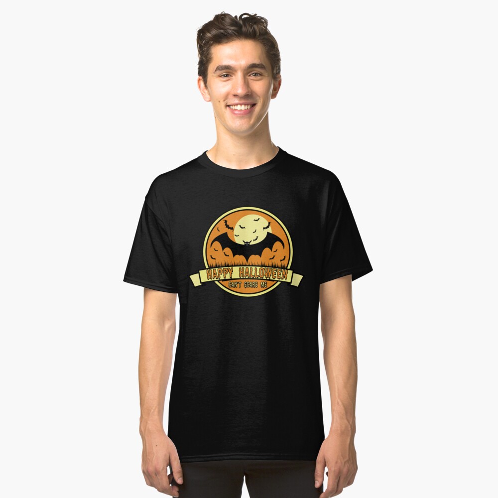Spooky Scene Halloween Scene Scary Scene Bat. Classic T-Shirt