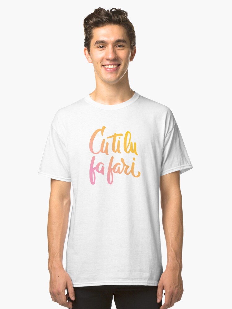 Alternate view of Cu ti lu fa fari - COLOR - #siculigrafia Classic T-Shirt