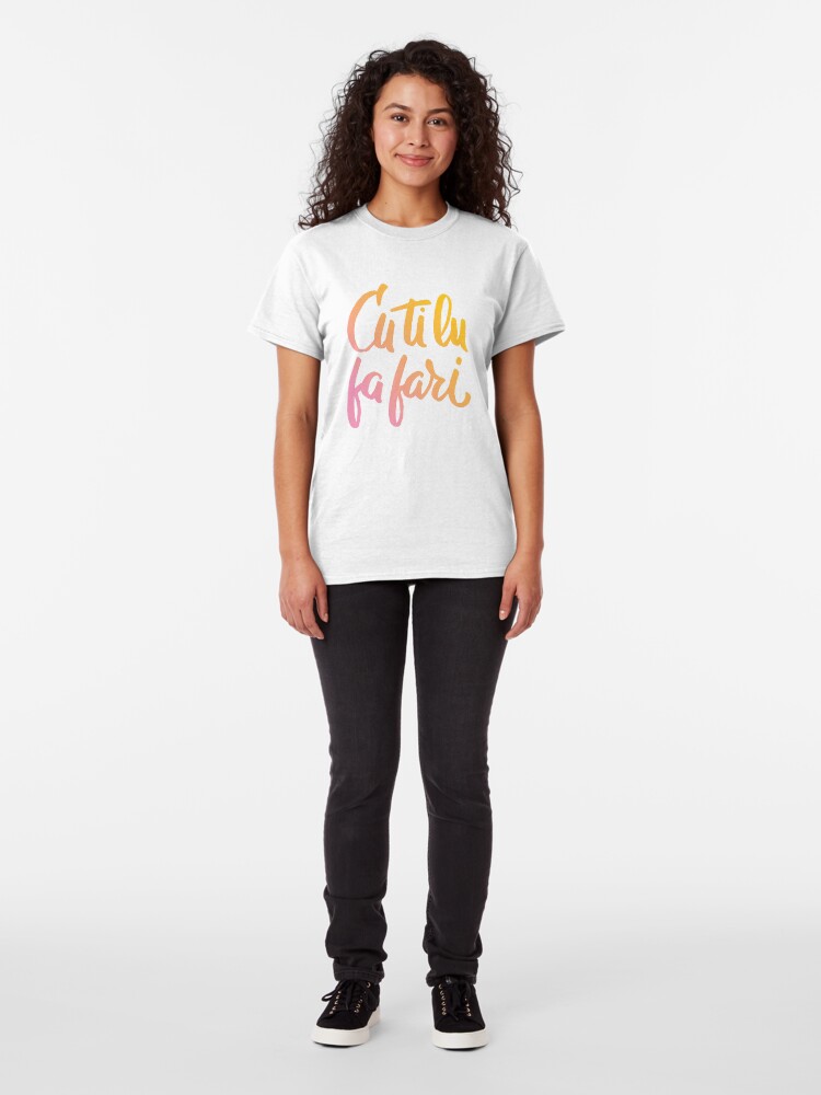 Alternate view of Cu ti lu fa fari - COLOR - #siculigrafia Classic T-Shirt