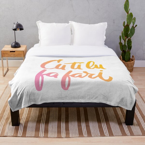 Cu ti lu fa fari - COLOR - #siculigrafia Throw Blanket