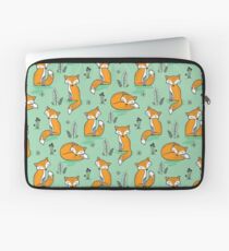 Dreamy Fox in Green Laptop Sleeve