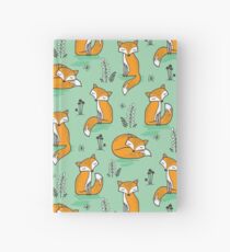 Dreamy Fox in Grün Notizbuch