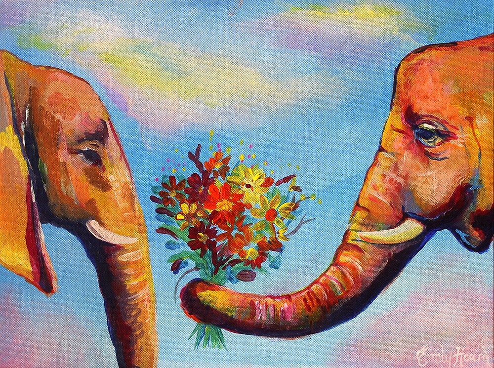 "Cute Elephants " by Emily Louise Heard | Redbubble