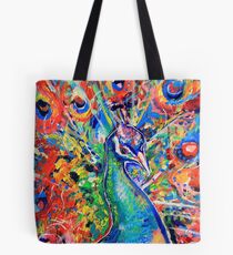 Colourful Peacock Tote Bag
