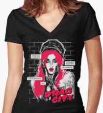 Drag City - Adore Delano Women's Fitted V-Neck T-Shirt