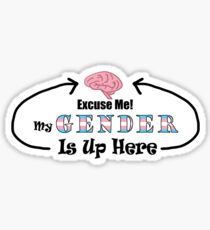 My Gender is Up Here (Light) Sticker