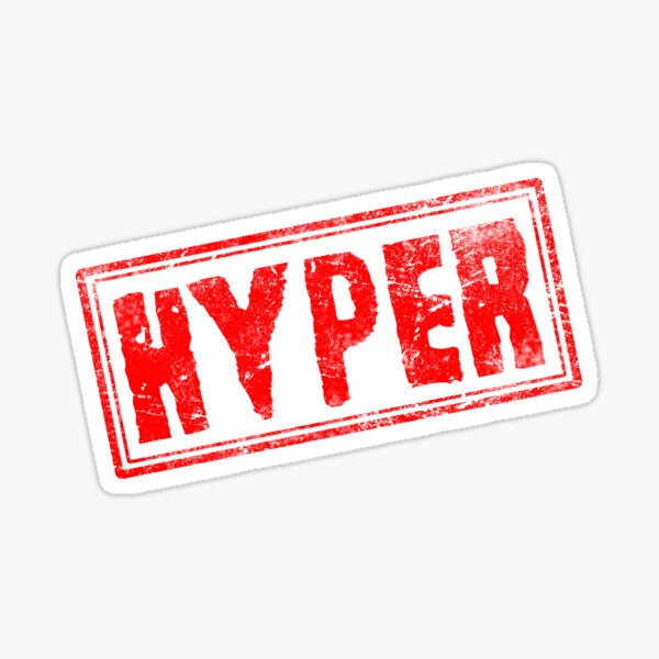 Hyper (Vintage Stamp) Sticker