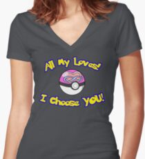 Parody: I Choose All My Loves! (Polyamory) Women's Fitted V-Neck T-Shirt