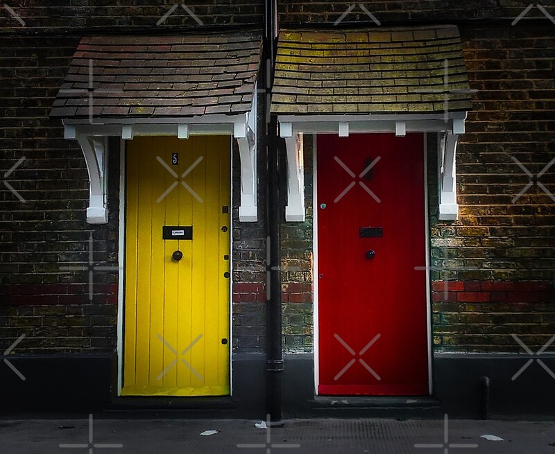 "Red door, yellow door" by Yellow-14 | Redbubble