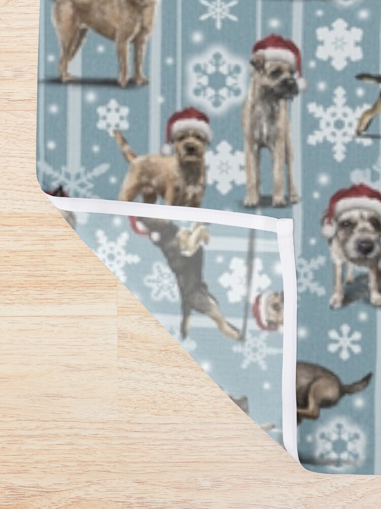 Alternate view of The Christmas Border Terrier Shower Curtain