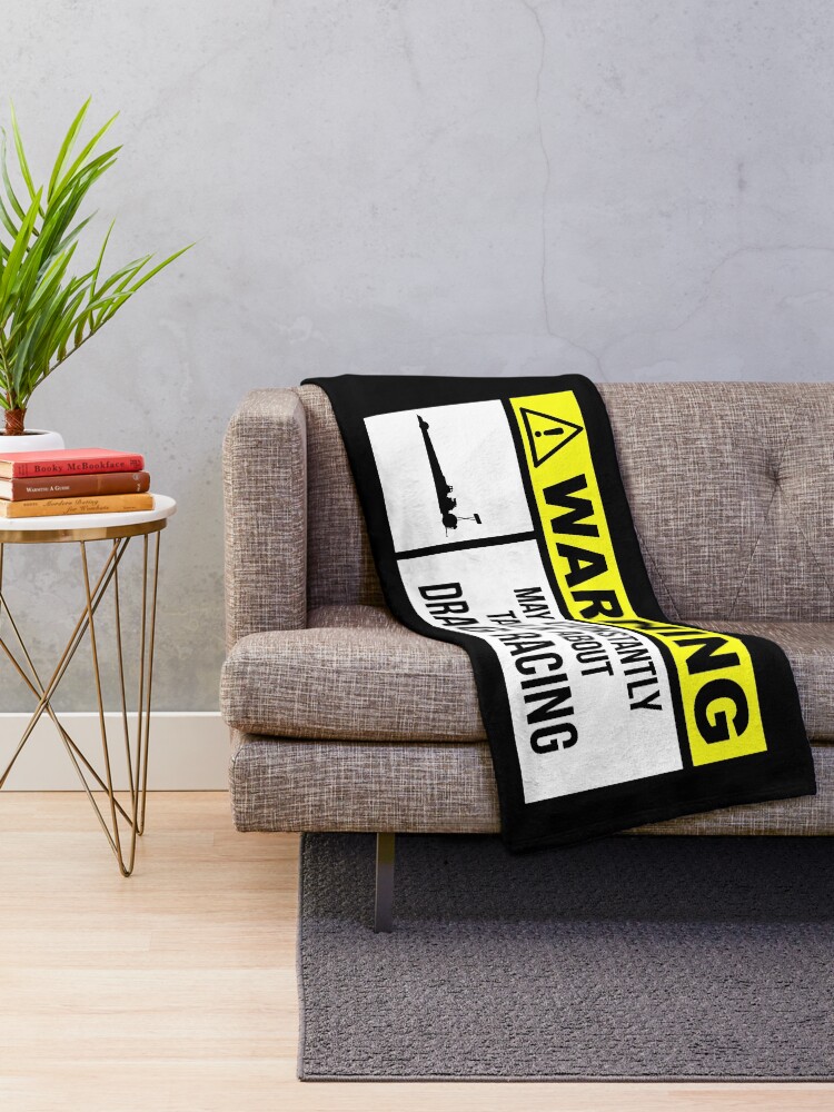 "Drag Racing" Throw Blanket by nomoregravity Redbubble